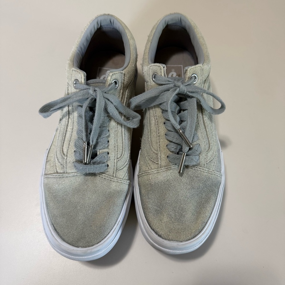 Vans Old Skool Platform Sneakers Grey Unisex Men 7.5 / Women 9 EUC - Picture 2 of 7